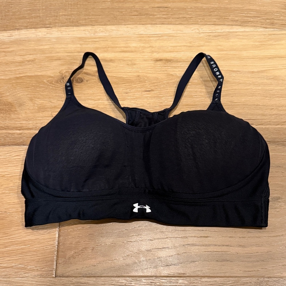Under Armour Black Sports Bra with Logo